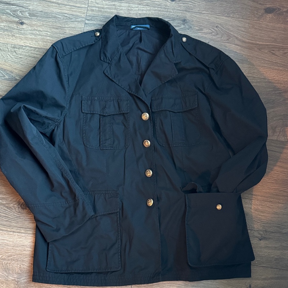 Polo Ralph Lauren Mens Black Military Style Jacket XXL